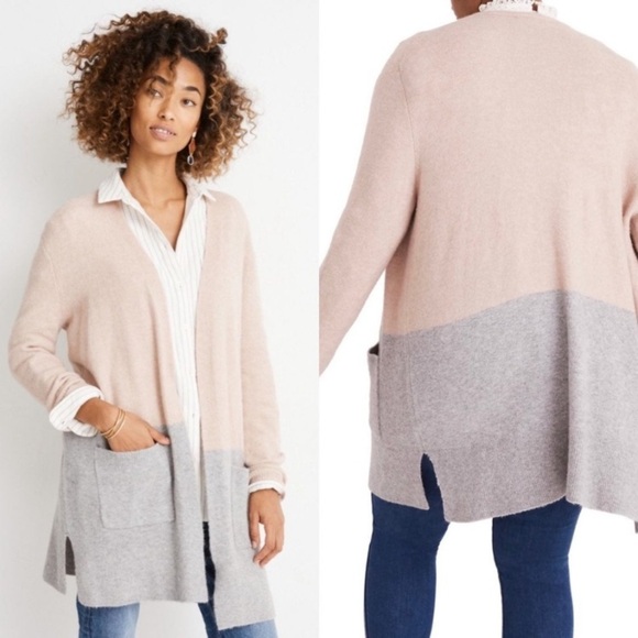 Madewell Sweaters - Madewell XXL Kent Colorblock Cardigan Sweater Plus